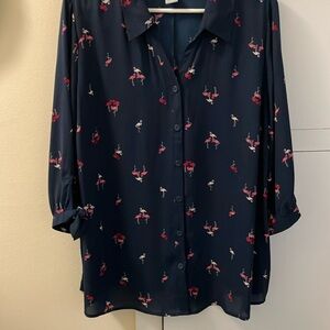 Catherine’s flamingo blouse 18/20 (1x)